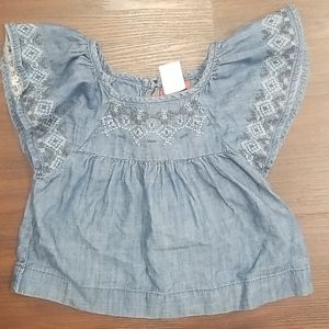 4/$15 Embroiderd Jean Top